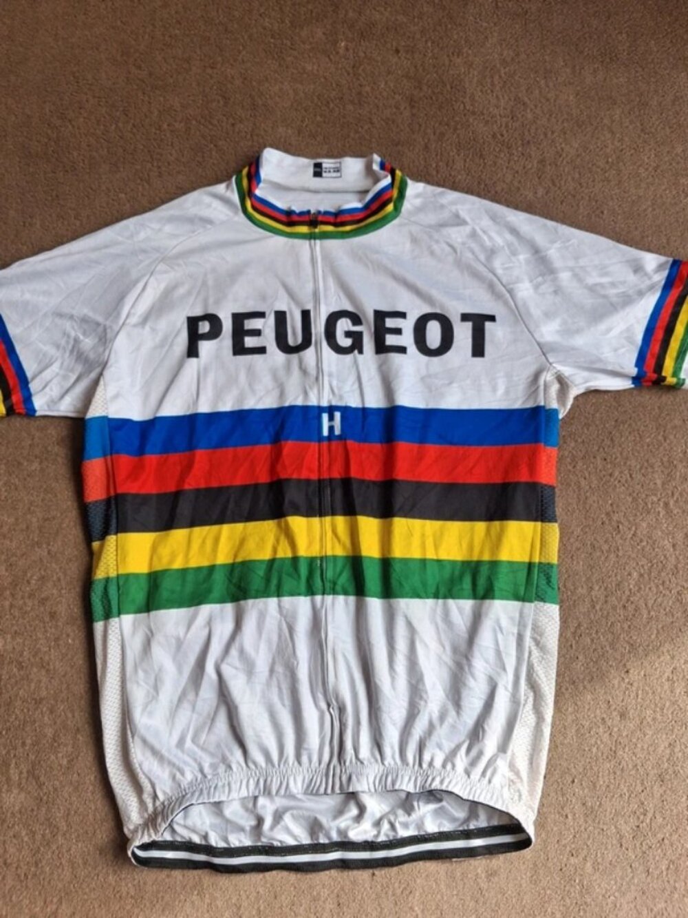 Peugeot-BP-Michelin World Champion Retro Replica Cycling Jersey Men's XXL